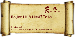 Rojcsik Viktória névjegykártya