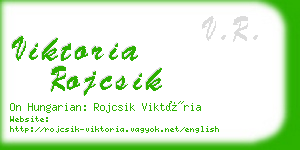 viktoria rojcsik business card